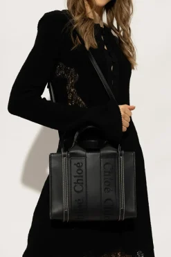 Chloé BLACK ‘Woody Small’ shopper bag