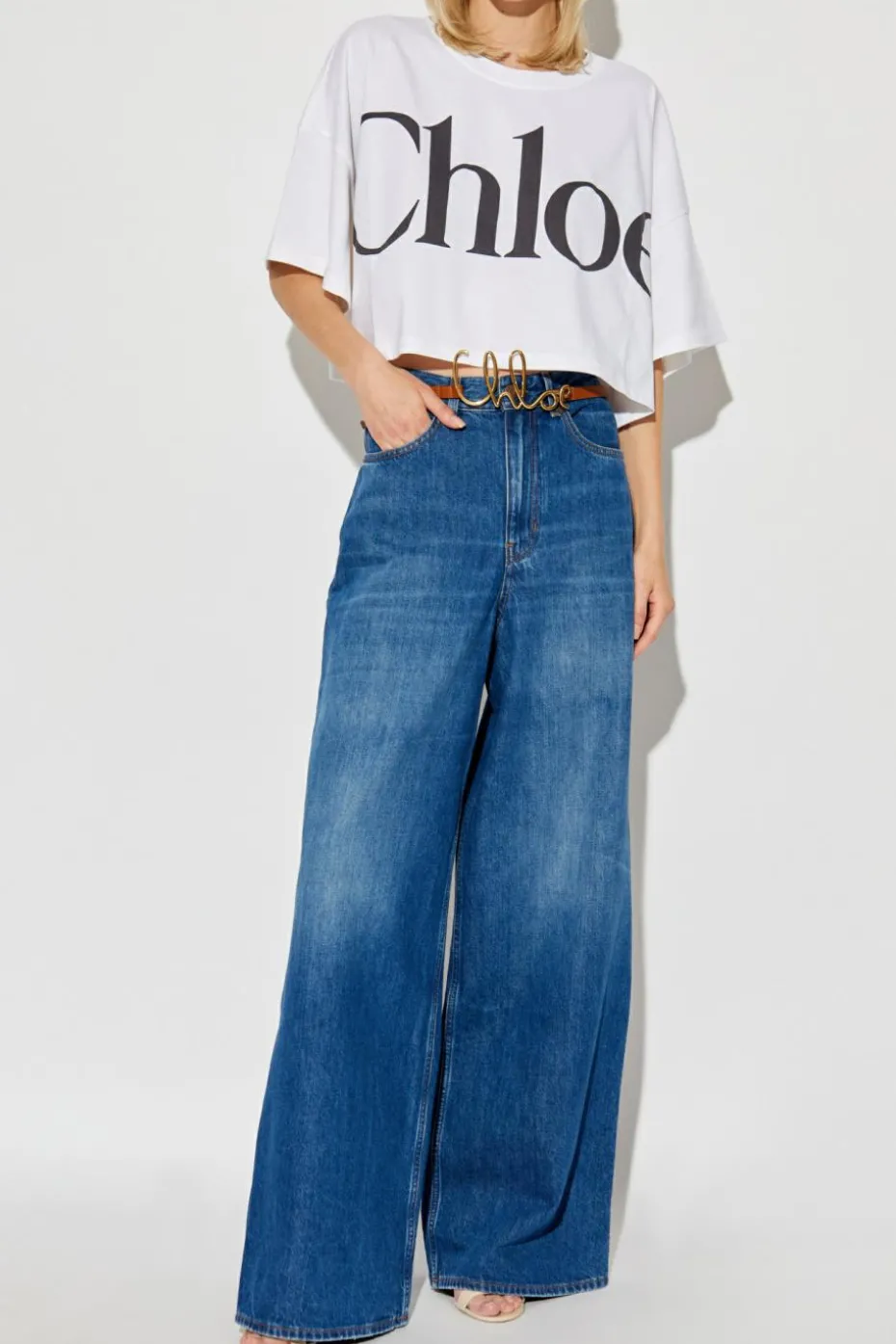 Chloé BLUE High-waisted jeans