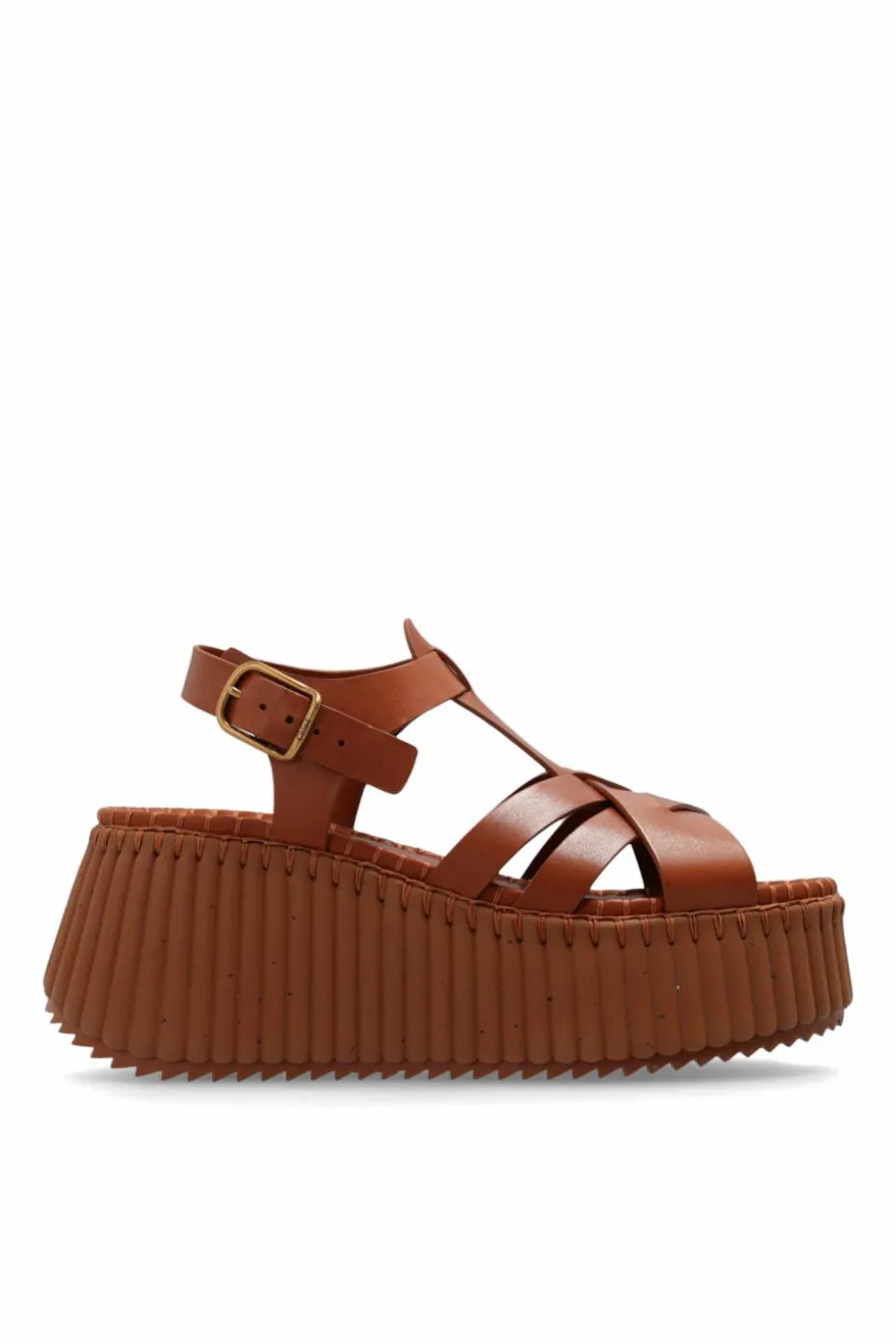 Chloé BROWN Platform Sandals 'Nama'