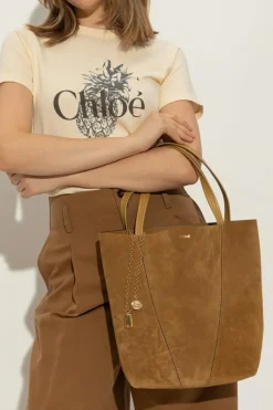 Chloé BROWN Shoulder bag "Chloé Spin Medium"