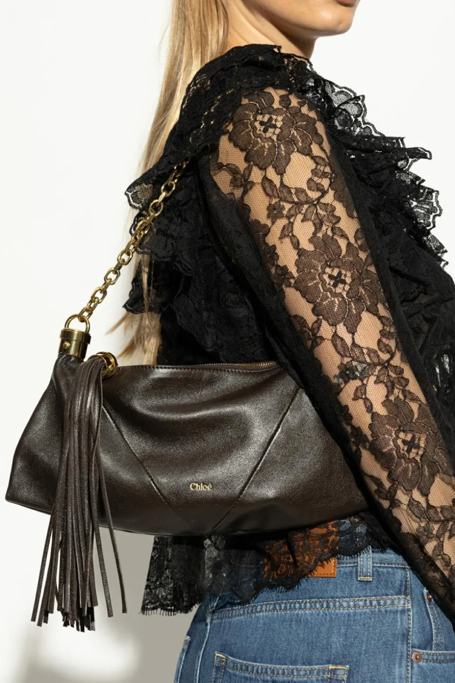 Chloé BROWN Shoulder bag Foulard Small