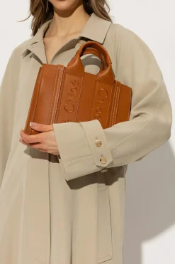 Chloé BROWN ‘Woody Small’ shopper bag