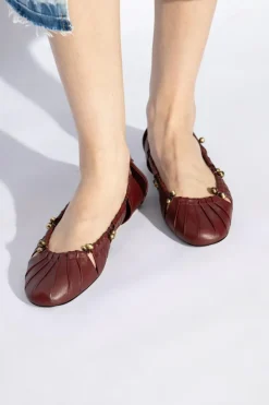 Chloé BURGUNDY Ballet Flats Luna