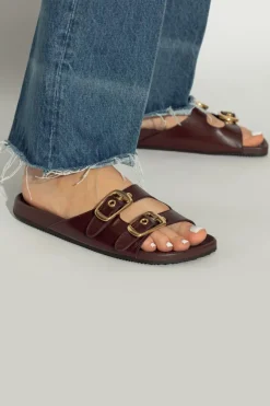 Chloé BURGUNDY Polly Slides
