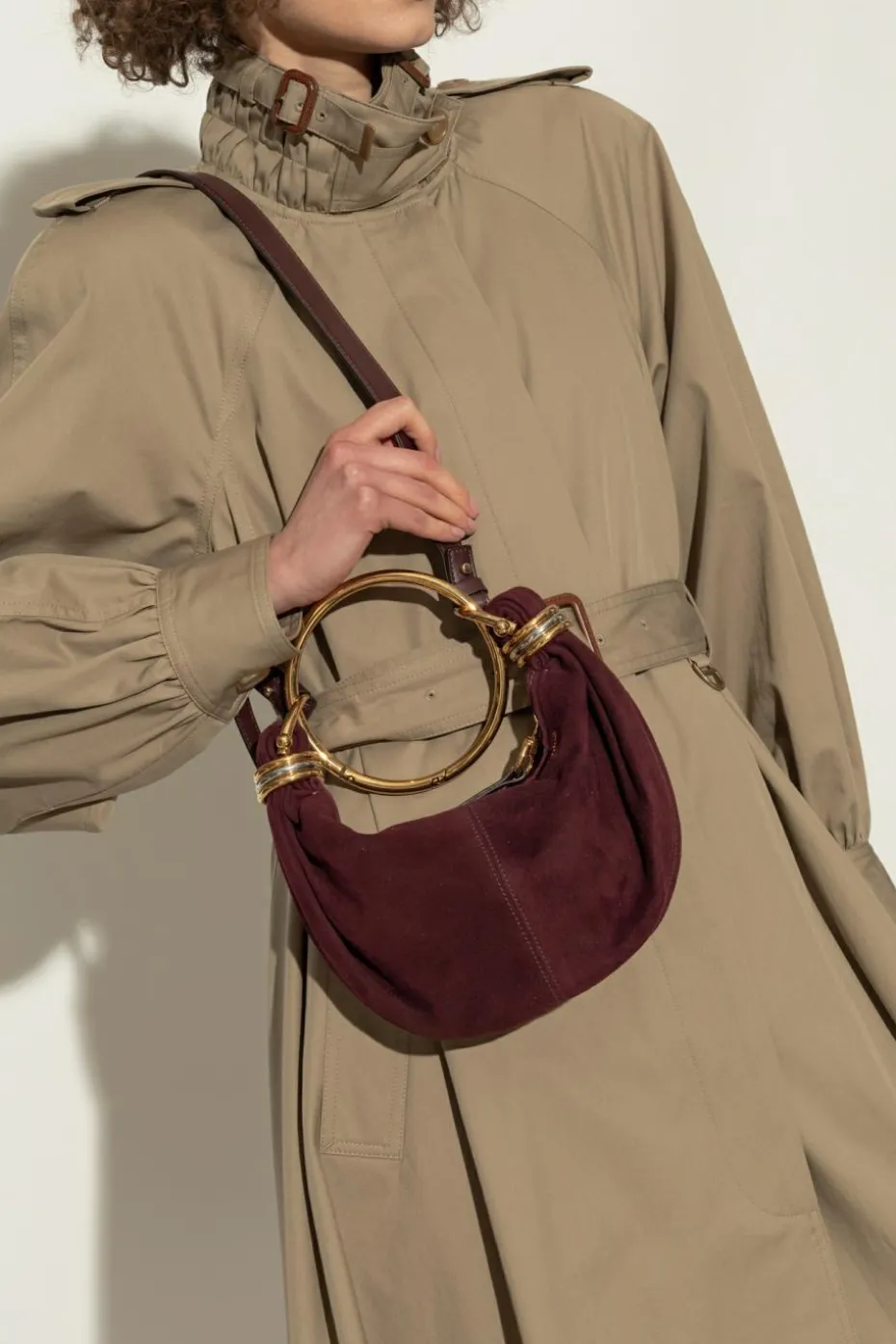 Chloé BURGUNDY Shoulder bag ‘Bracelet Mini’