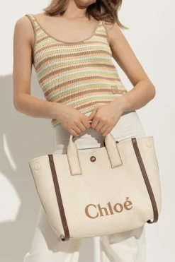 Chloé cream "Chloé Carry Small" tote bag