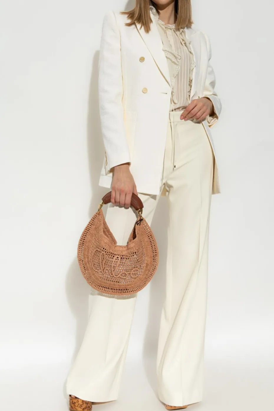 Chloé cream Double-breasted blazer
