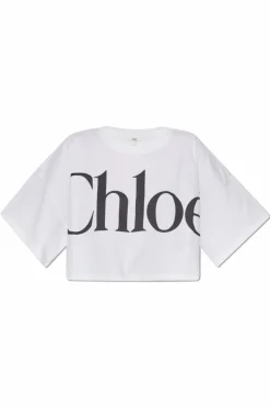Chloé cream Short `oversize` t-shirt