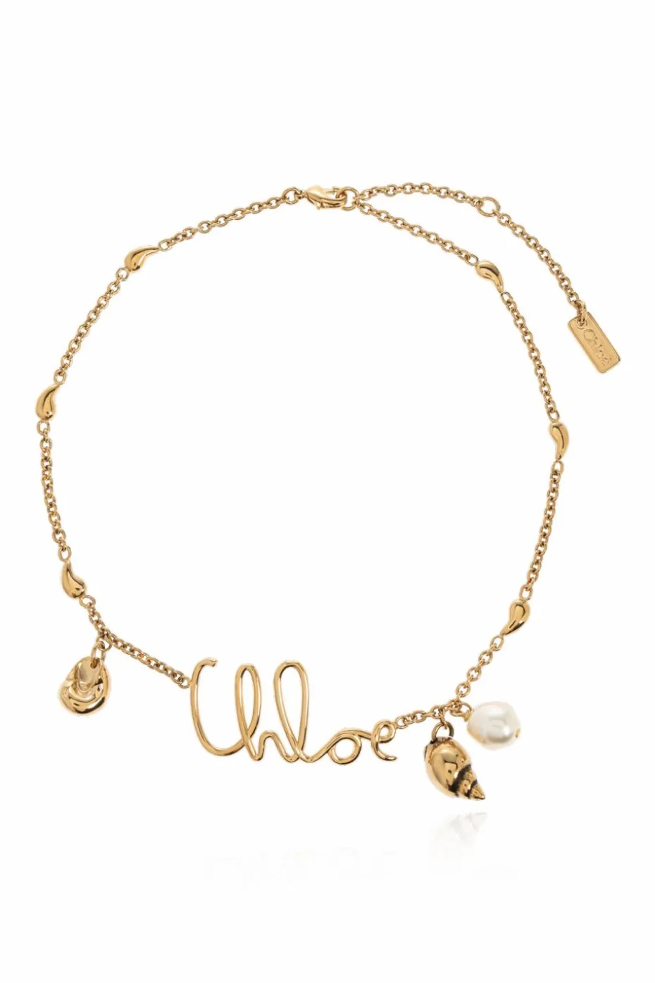 Chloé GOLD Choker with logo