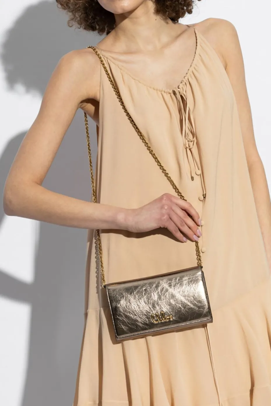 Chloé GOLD Wallet on chain Iconic