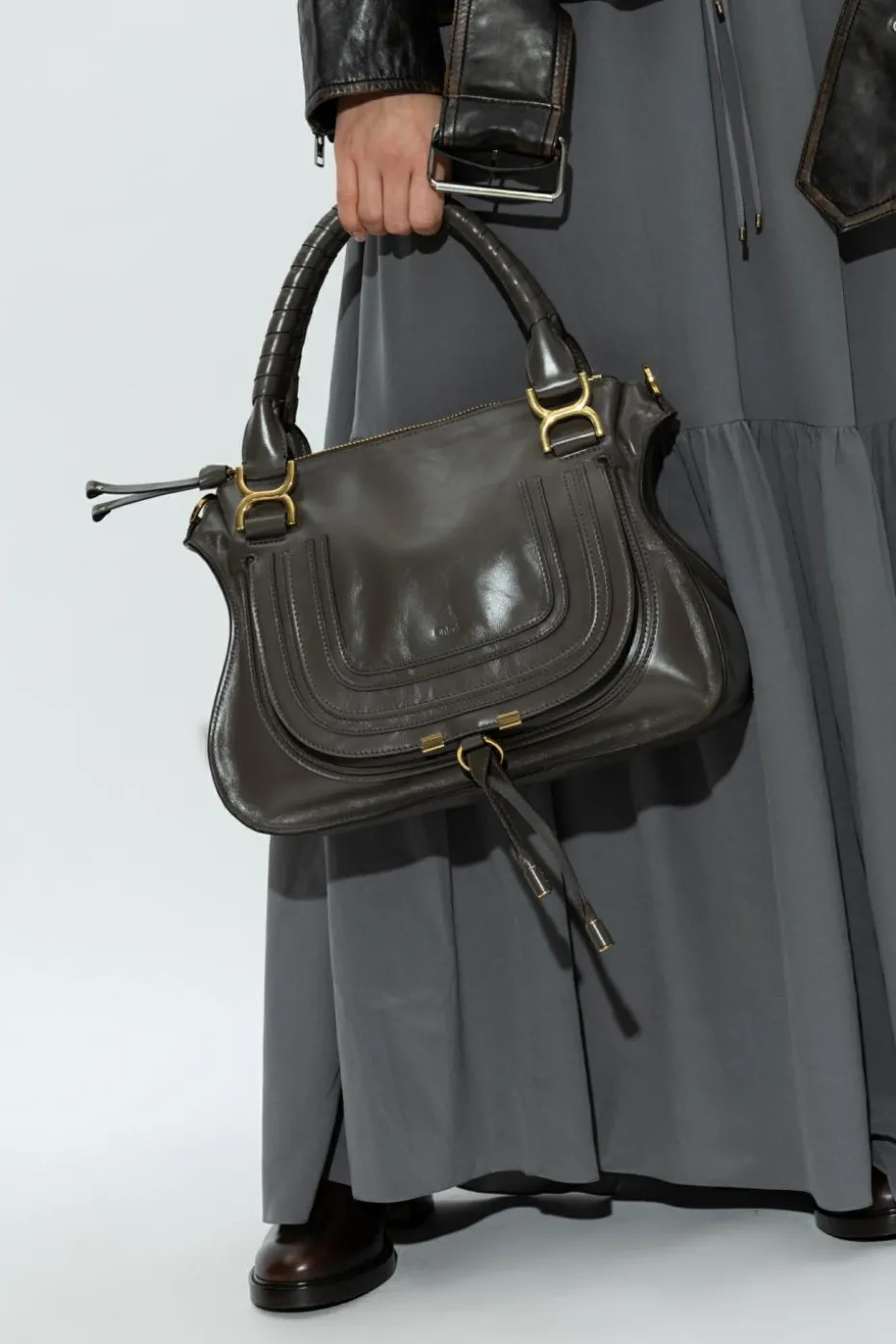 Chloé GREEN Handbag Marcie Double Medium