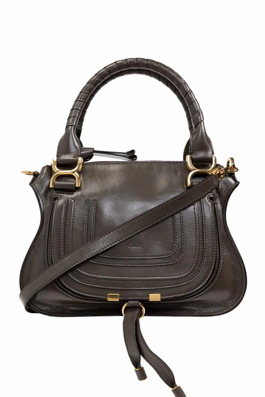 Chloé GREEN Handbag Marcie Double Small