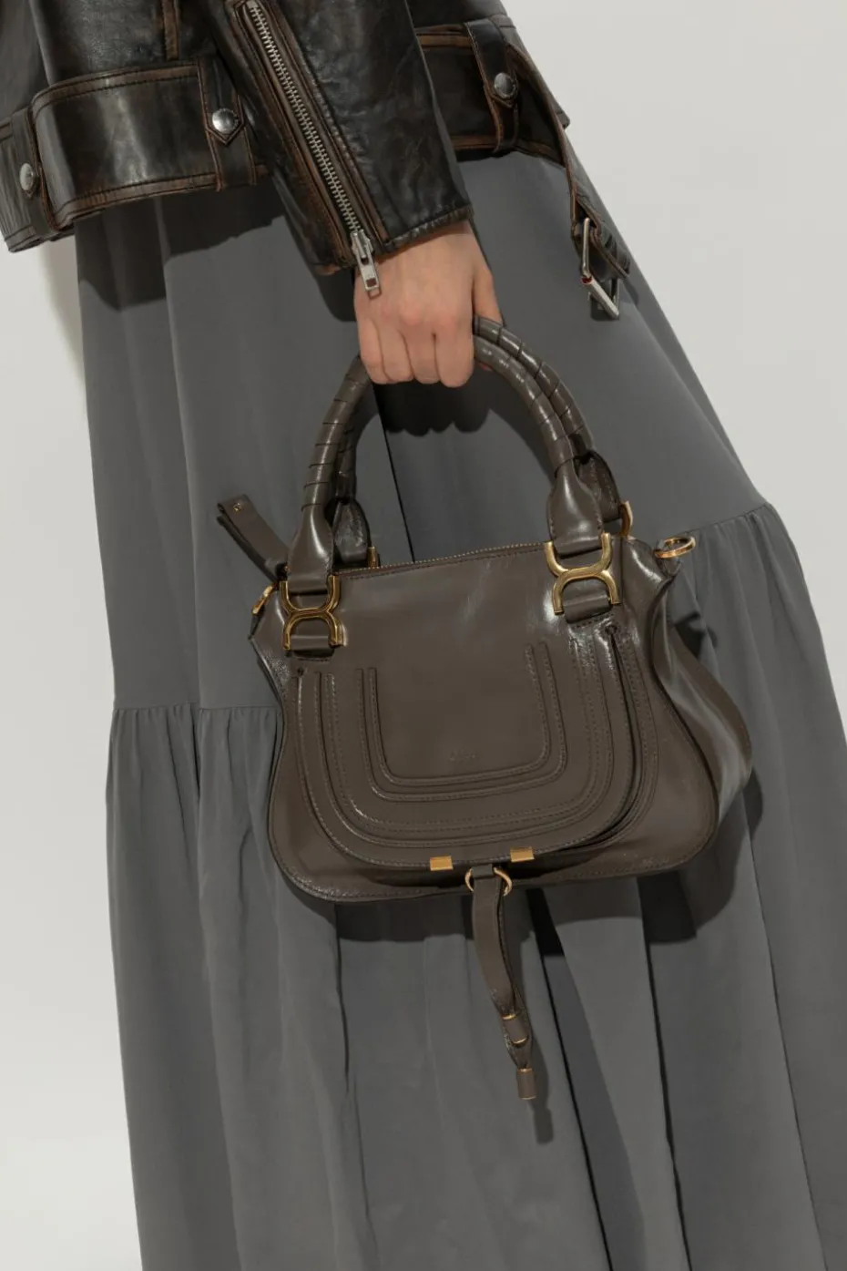 Chloé GREEN Handbag Marcie Double Small