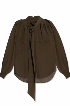 Chloé GREEN Silk shirt with pockets
