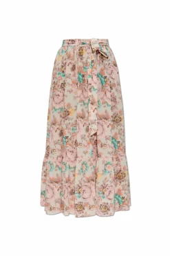 Chloé MULTICOLOUR Silk skirt with floral motif