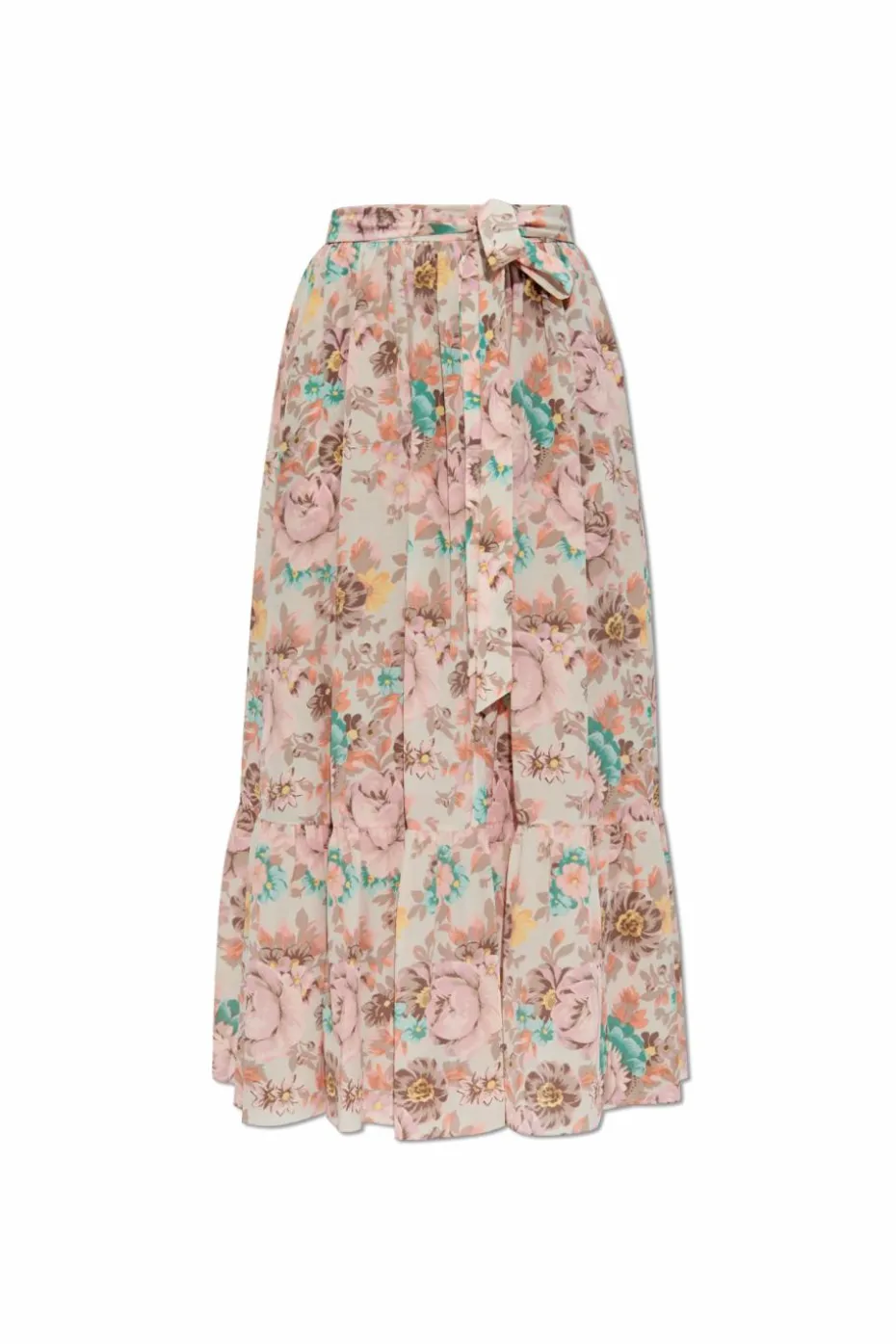 Chloé MULTICOLOUR Silk skirt with floral motif