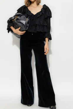 Chloé NAVY BLUE Velvet pants