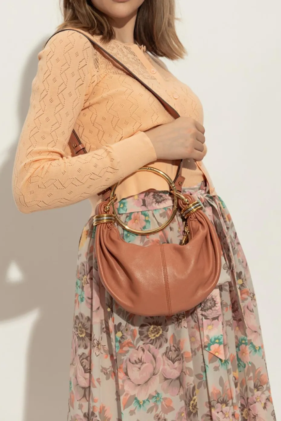 Chloé ORANGE Bag "Bracelet Mini Hobo"