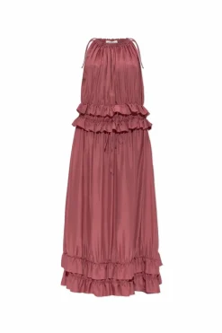 Chloé PINK Silk dress with ruffles