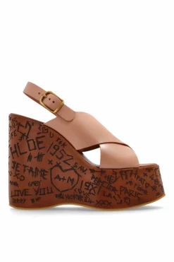 Chloé PINK "Wedge Sandals 'Maxime'"