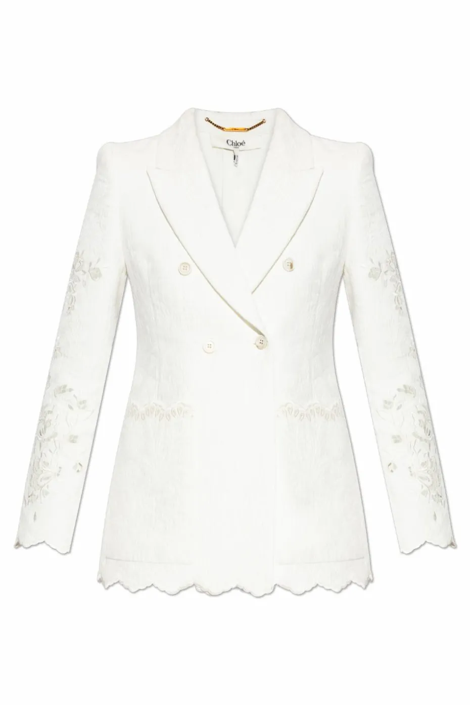 Chloé WHITE Double-breasted blazer