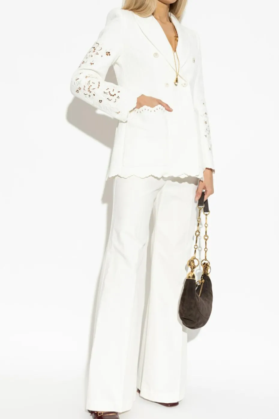 Chloé WHITE Double-breasted blazer