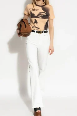 Chloé WHITE Jeans with flared legs