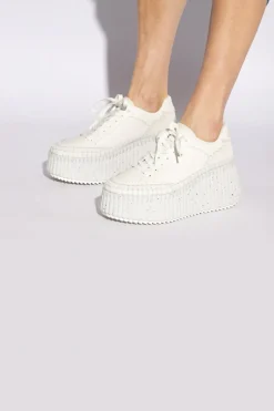 Chloé WHITE ‘Nama’ platform sneakers