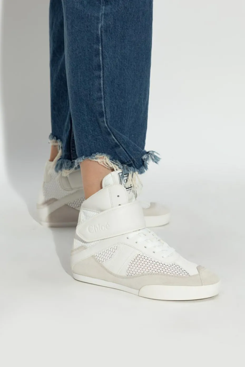 Chloé WHITE Sneakers Kick ankle-high