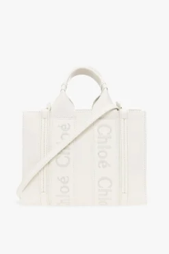 Chloé WHITE ‘Woody Small’ shopper bag
