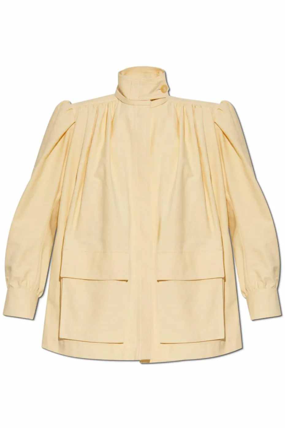 Chloé YELLOW Oversize jacket with stand-up collar