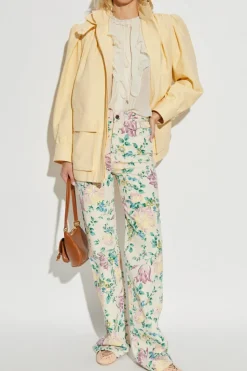 Chloé YELLOW Oversize jacket with stand-up collar
