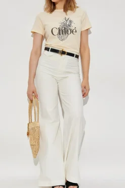 Chloé YELLOW T-shirt with print