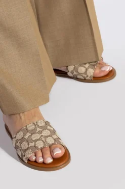 Coach beige Holly Slides