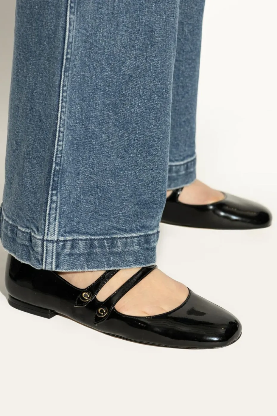 Coach BLACK Leather ballet flats