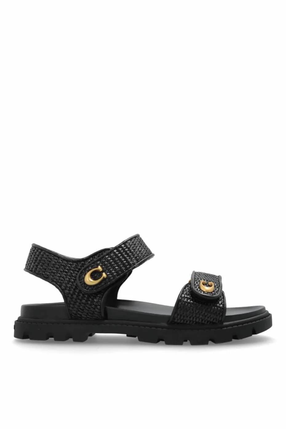 Coach BLACK Sandals with logo