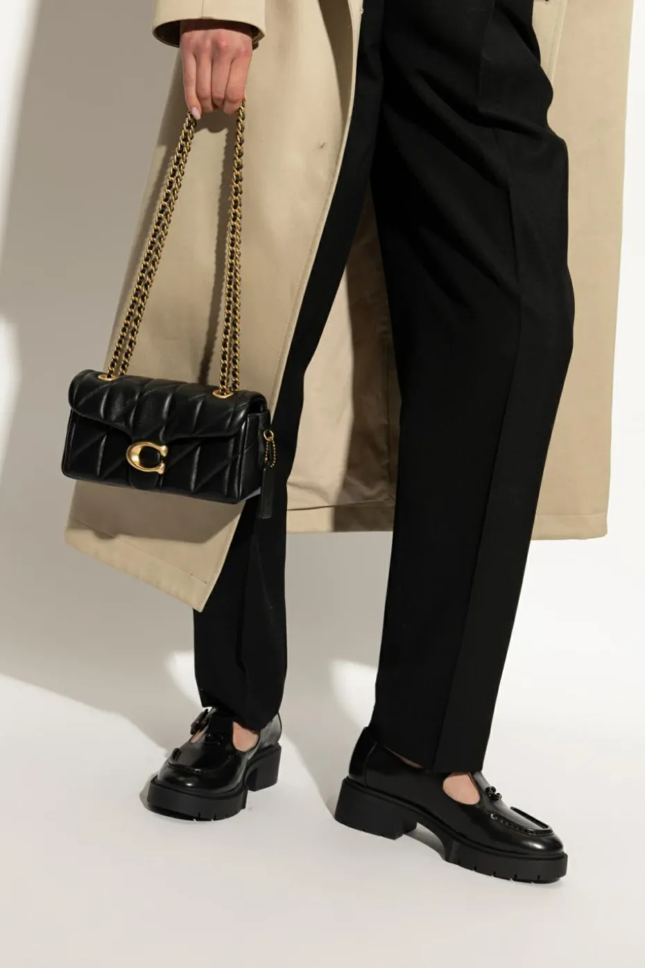 Coach BLACK Shoulder Bag Tabby 20