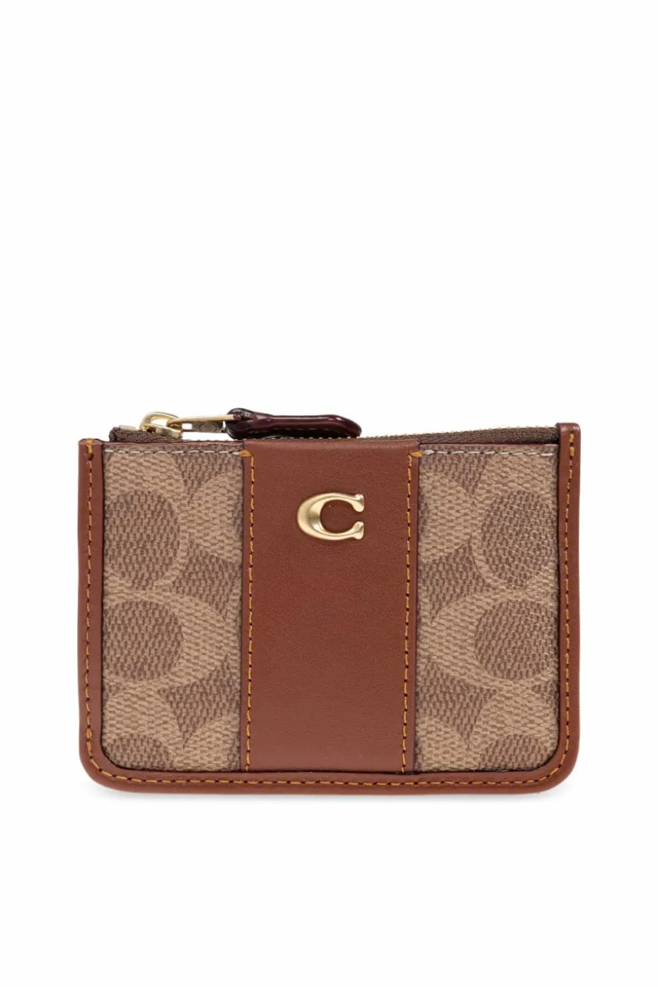 Coach BROWN Card holder with logo