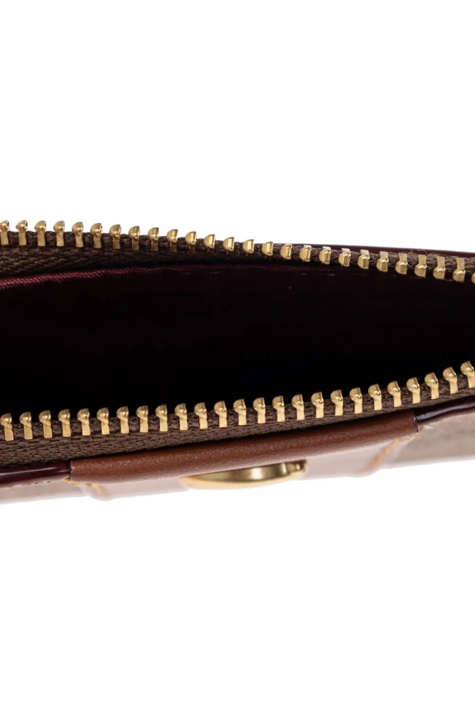 Coach BROWN Card holder with logo