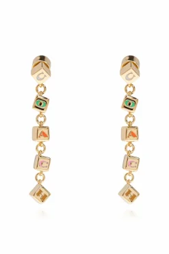 Coach GOLD Long earrings with logo