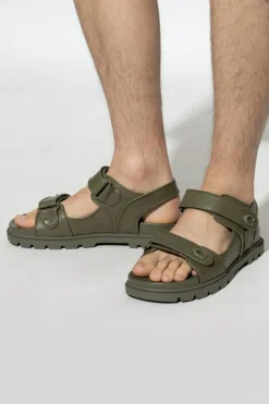 Coach GREEN Sandals with logo