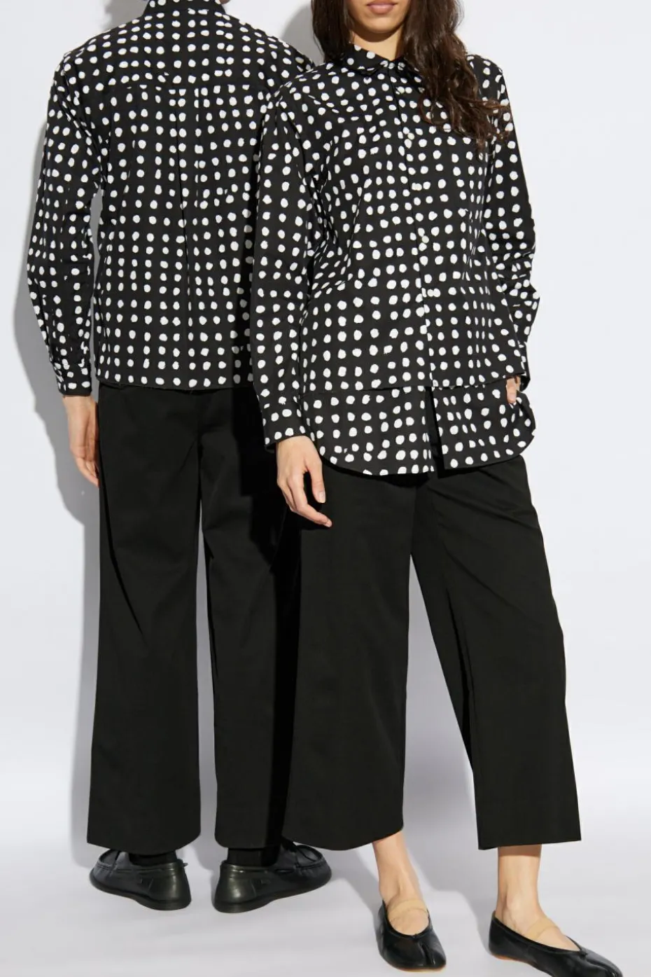 Comme des Garçons Black BLACK Shirt with polka dot pattern
