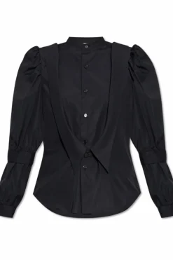 Comme des Garçons Noir Kei Ninomiya BLACK Shirt with puff sleeves