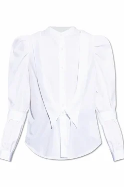 Comme des Garçons Noir Kei Ninomiya WHITE Blouse with puff sleeves