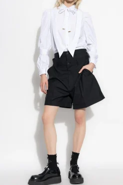 Comme des Garçons Noir Kei Ninomiya WHITE Blouse with puff sleeves