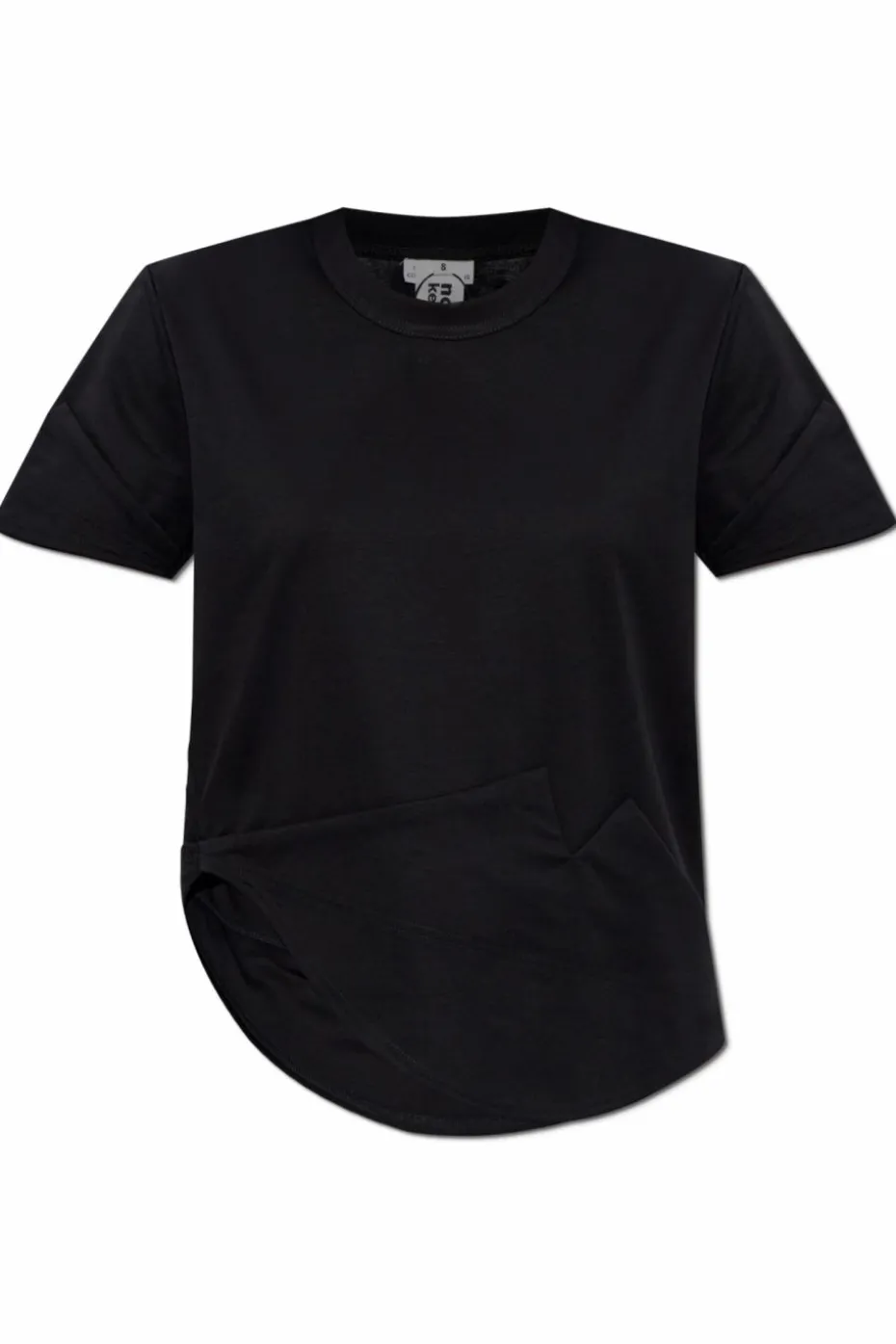 Comme des Garçons Noir Kei Ninomiya BLACK T-shirt with asymmetric finish