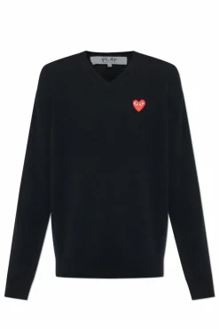 Comme des Garçons Play BLACK V-neck sweater