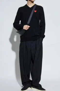 Comme des Garçons Play BLACK V-neck sweater