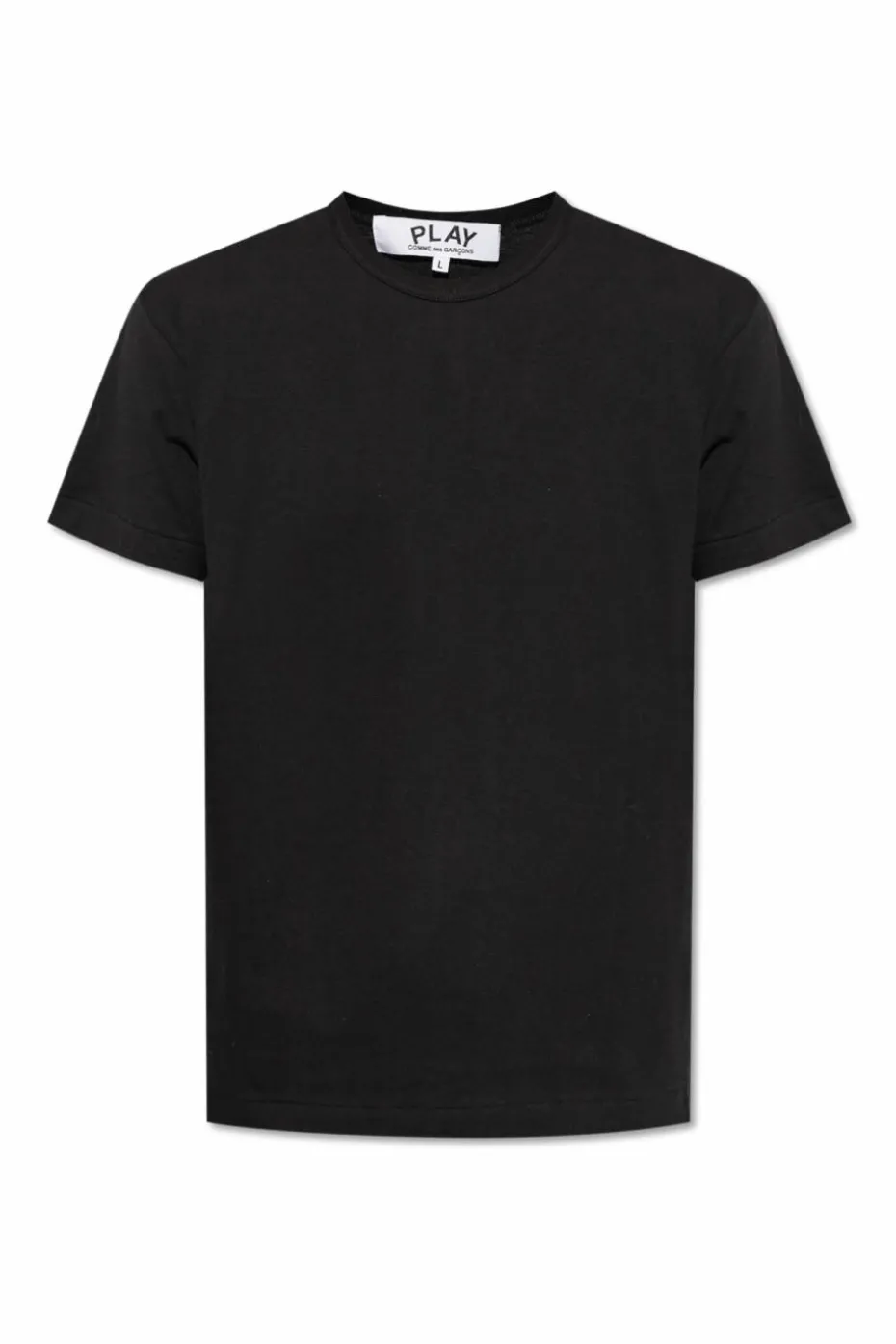 Comme des Garçons Play BLACK T-shirt with logo patch