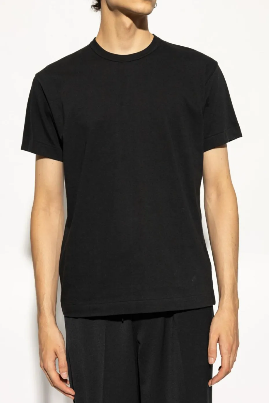 Comme des Garçons Play BLACK T-shirt with logo patch